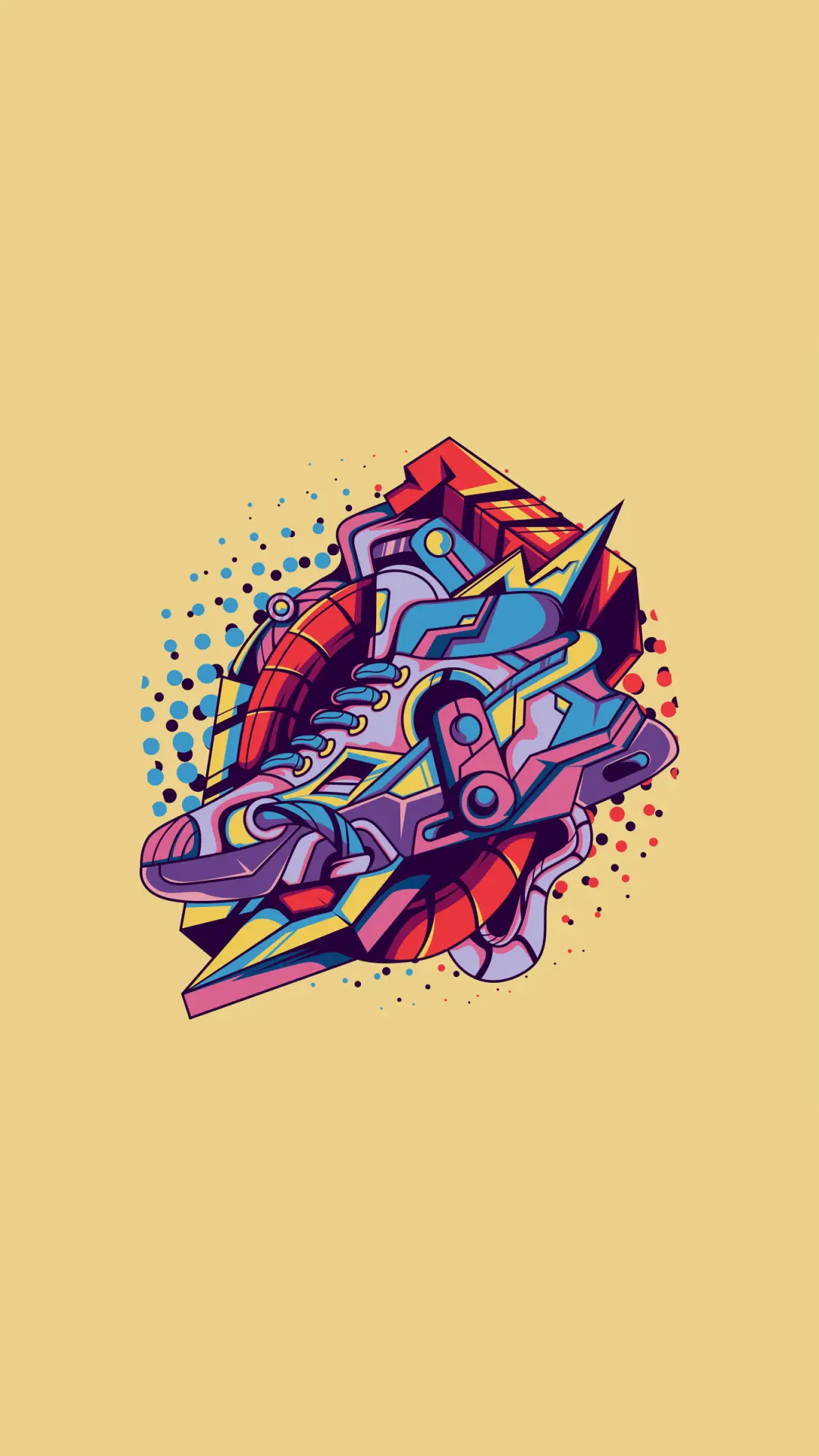 酷炫跑鞋插画-拍信图库