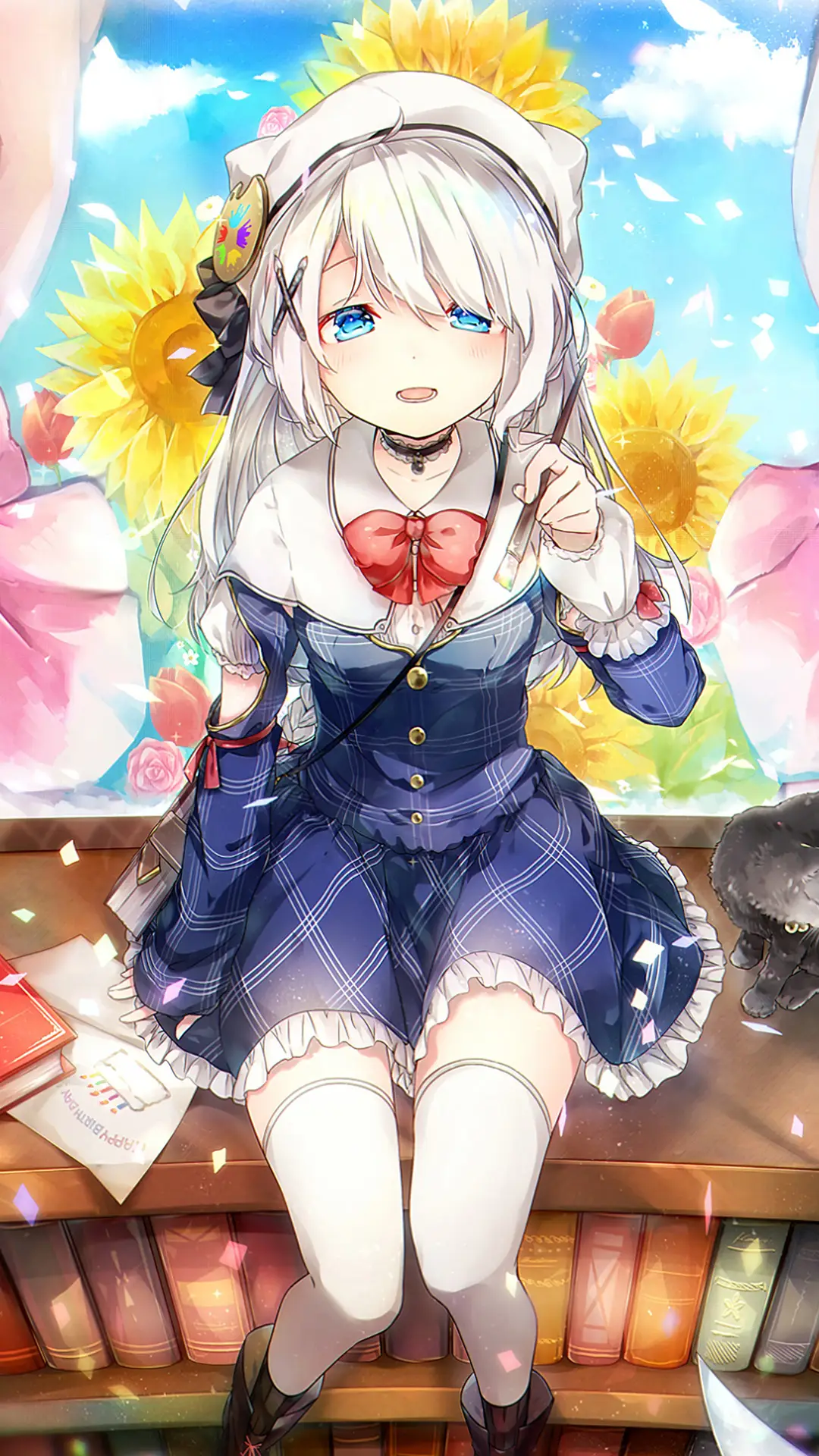 她在默默看着你