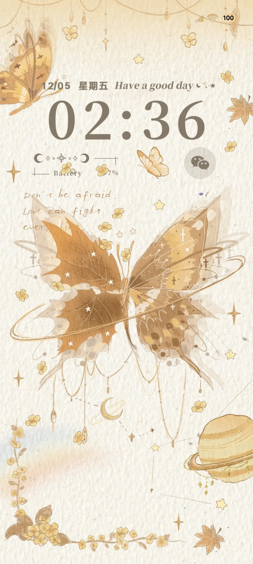 文艺秋日落叶蝴蝶