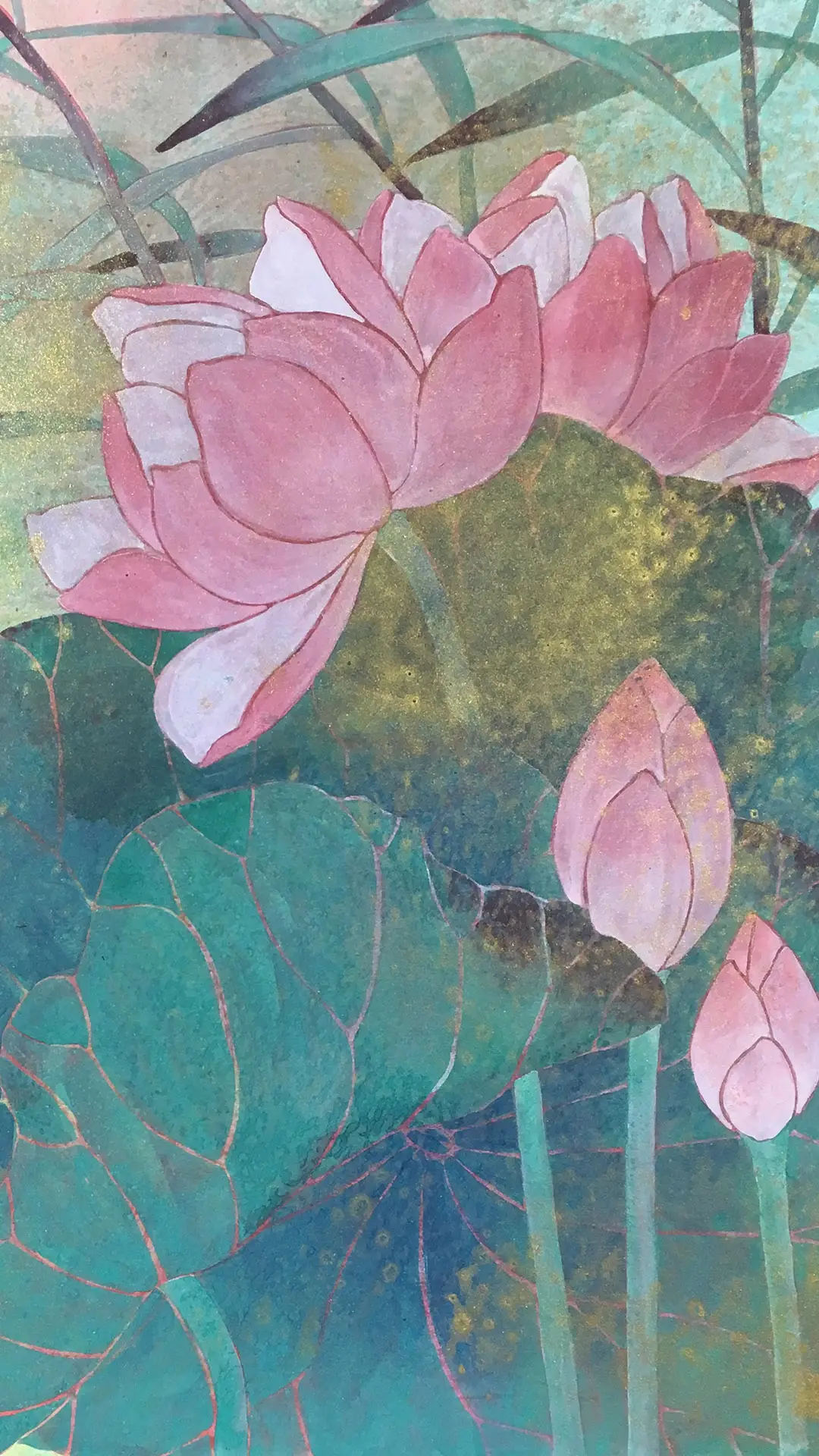 卢思笔下绽放的岩彩